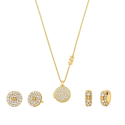 Women's Premium Boxed Gifting 14k Gold-plated Sterling Silver Locket Giftset