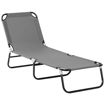 Folding Lounge Chair With Adjustable Back