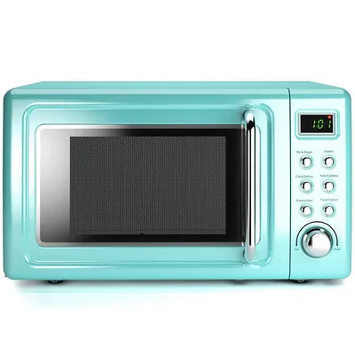 Costway 0.9Cu.ft. Retro Countertop Compact Microwave Oven 900W 8