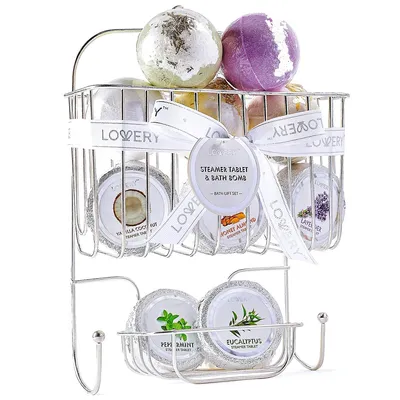 Essential Oil Shower Steamer And Bath Bomb Set - 11 Pieces