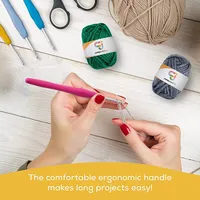 Crochet Hook Set, 12 Colorful Ergonomic Crochet Hooks For Beginners And Experts