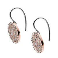 Women's Mosaic Mother-of-pearl Disc Drop Earrings