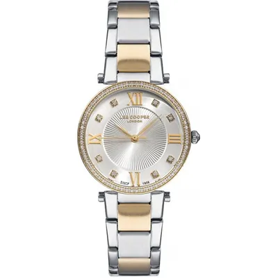 Ladies Lc07308.230 3 Hand Silver Watch With A Two Tone Metal Band And A Silver Dial