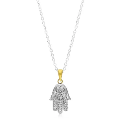 10kt Diamond Hansa Pendant Yellow Necklace