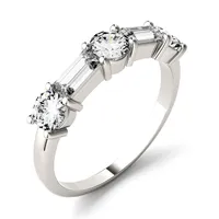 14k White Gold & 1.15 Ct. T.w. Created Moissanite Stackable Band