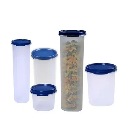 Cereal & Dry Food Storage Containers - Set Of 5 [200ml, 450ml ,650ml, 890ml, 1.1ltr]