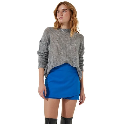 Basic Woven Plain Skirt