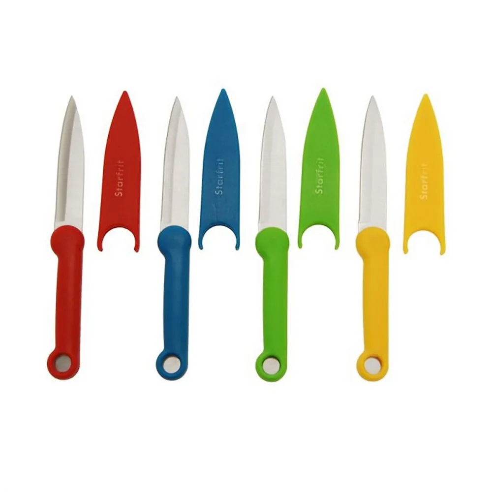 Set Of 4 Paring Knives With Storage Case