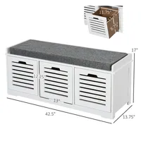 Storage Shoe Bench With 3 Drawers