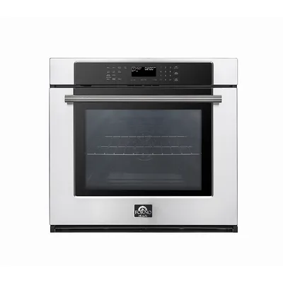 Villarosa 30-inch. Electric Wall Oven in Stainless Steel, 5.0 cu.ft. with Air-fry Function Glass Touch Controls, Auto Cooking And Steam Cleaning - FBOEL1358-30