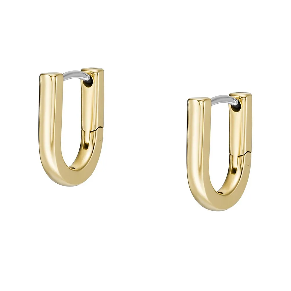 Women's Heritage Essentials Gold-tone Stainless Steel Hoop Earrings