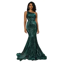 Ps22349 One Shoulder Sequin Gown