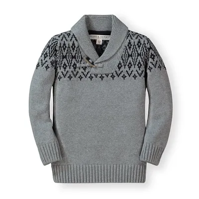 Boys Shawl Collar Sweater