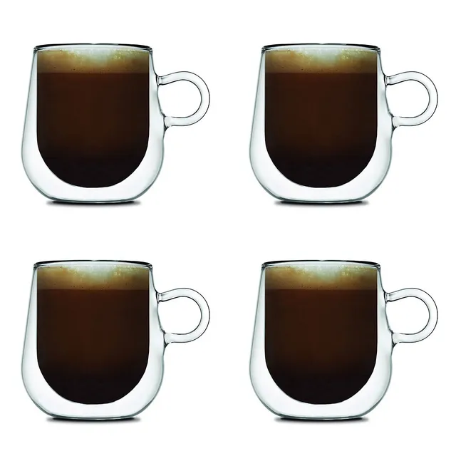 Double Wall Empilable Stackable Mug 450ml (Set of 4) Brilliant