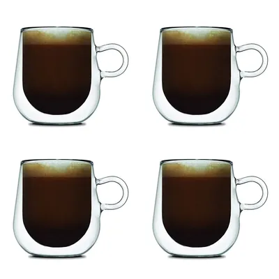 Double Wall Loop Espresso Cup 80ml, Set Of 4