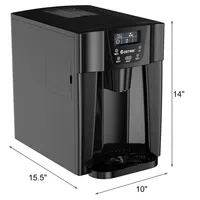 2 1 Ice Maker Water Dispenser Countertop 36lbs/24h Lcd Display Portable New