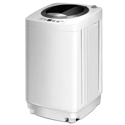 Costway Portable Compact Full-automatic Laundry Wash Machine Washer Spinner W/ Drain Pump 7.7 Lbs Load Capacity