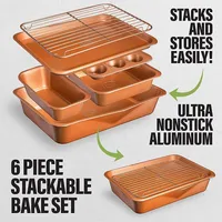 Stackable 6 Piece Bakeware Set