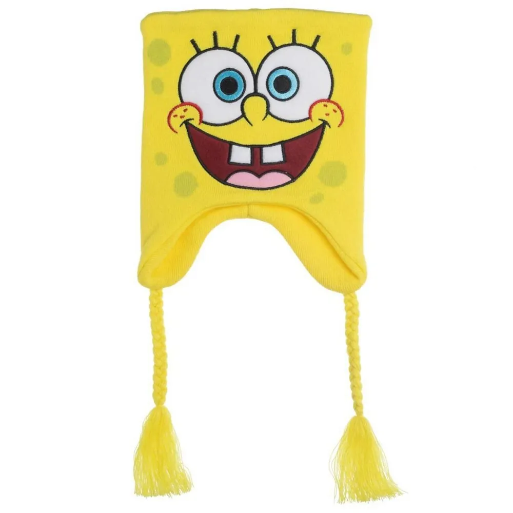 Spongebob Squarepants Cartoon Mens Laplander Hat Yellow