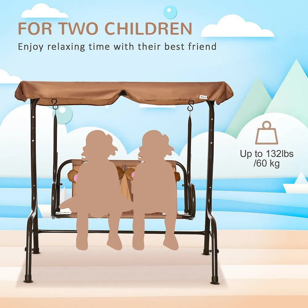 2-seat Kids Canopy Swing