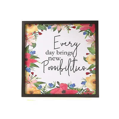 Framed Canvas Wall Sign Everyday Brings New Possibilities