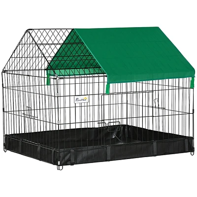 Metal Outdoor Small Animal Cage, Black
