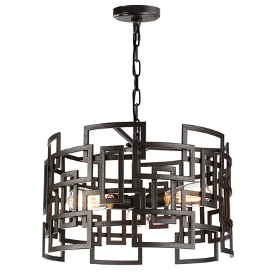 Litani 3 Light Down Chandelier With Brown Finish