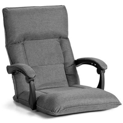 14-position Floor Chair Lazy Sofa W/adjustable Back Headrest Waist