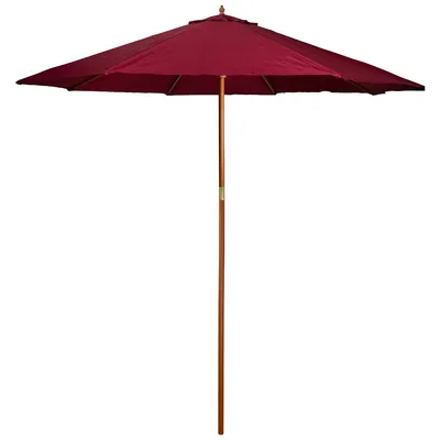 8.5ft Outdoor Patio Market Umbrella With Wooden Pole