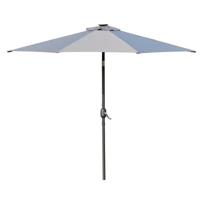 9ft Solar Patio Umbrella Outdoor, Grey