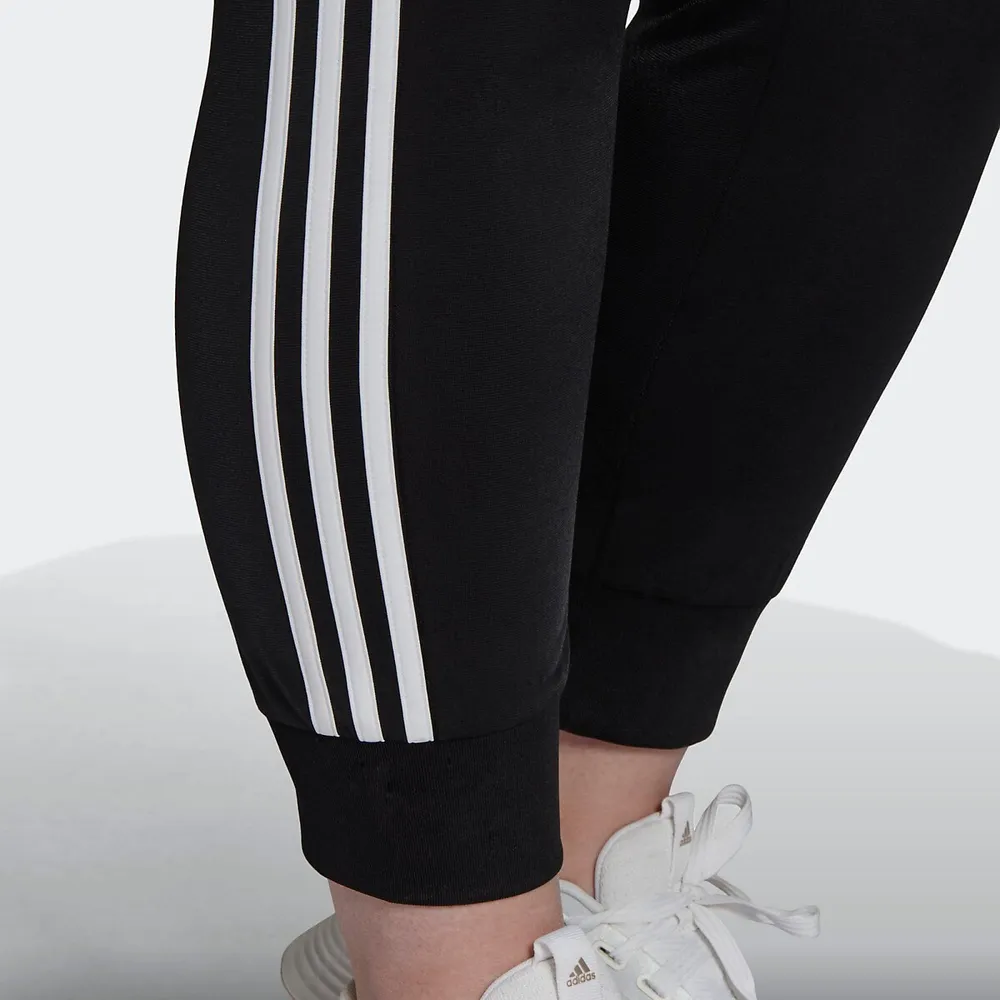 Adidas Men's Warm-Up Tricot Tapered 3-Stripes Track Pants Black/White