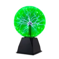 Plasma Ball 8 Inch Touch & Sound Sensitive Plasma Globe, Green Nebula Novelty Lamp