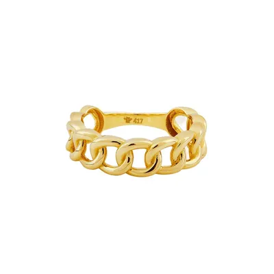 10k Gold Large Chain Ring