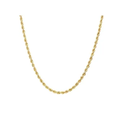 55cm (22") Rope Chain In 10kt Yellow Gold