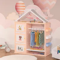 Kids Toy Organizer And Storage Book Shelf With Shelf, Storage Cabinet, Hanger, Storage Board, And Storage Basket