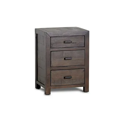 Whistler Reclaimed Wood 3 Drawer Nightstand - Available 2 Colours