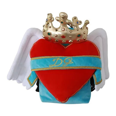 Red Blue Heart Wings Dg Crown School Women's Backpack