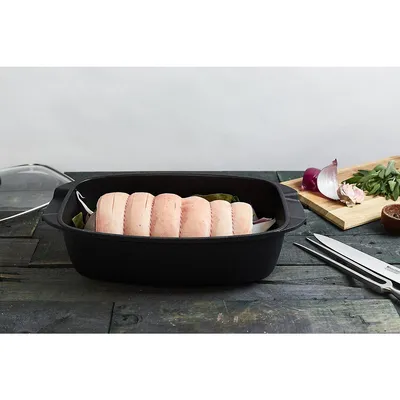 5.3 Qt 8.3 Inch X 13 Inch (5l 21cm X 33cm) Xd Nonstick Roaster With Lid