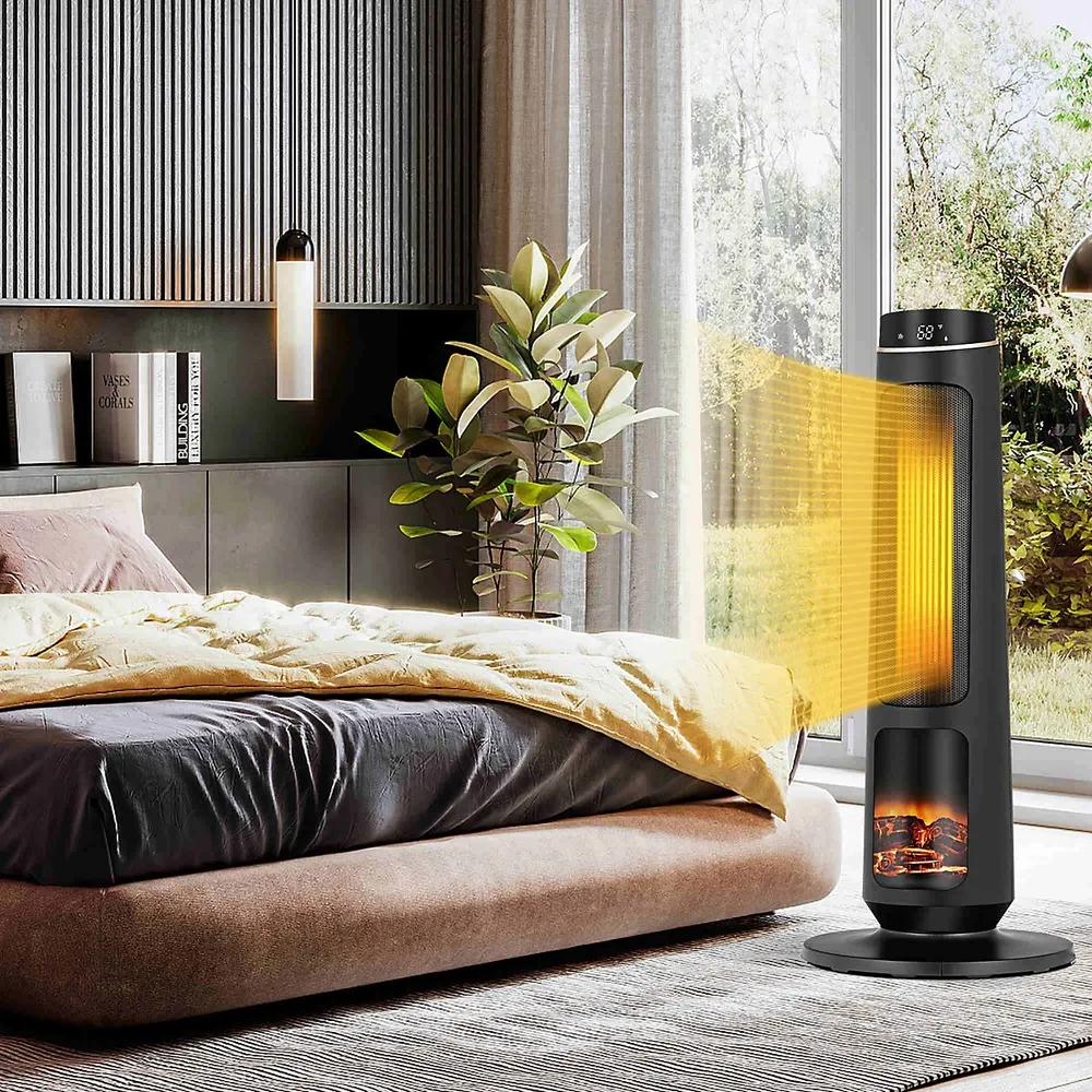 Costway 1500w Electric Space Heater Ptc Fast Heating Ceramic Heater 3d  Realistic Flame | Galeries de la Capitale