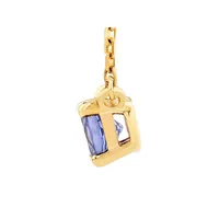 Necklace With Tanzanite In 10kt Yellow Gold