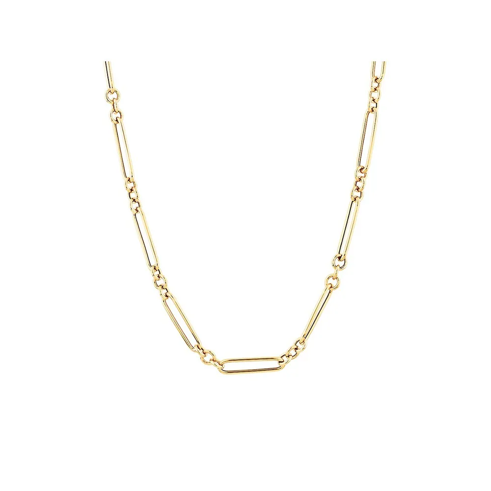 5.00mm Wide Paperclip 3 And 1 Chain In 10kt Yellow Gold