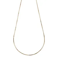 14K Yellow Gold Four Sided Box Chain Necklace