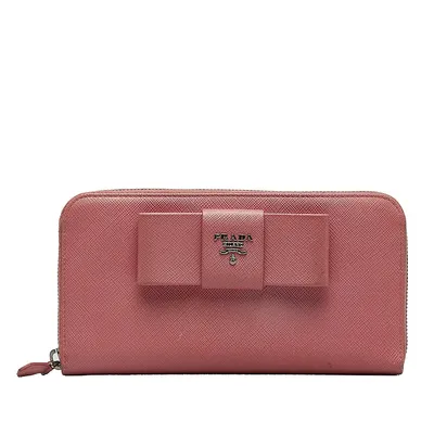 Pre-loved Saffiano Fiocco Bow Long Wallet