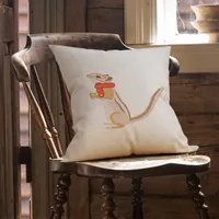 Farmhouse Animals Chipmunk Throw Pillow With Poly Insert - Set Of 2