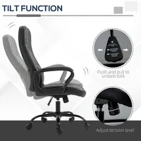 Swivel Office Chair W/ 2-point Massage Lumbar