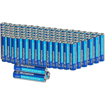 Set Of 96 Aaa Alkaline Dynamo Batteries With Storage Boxes
