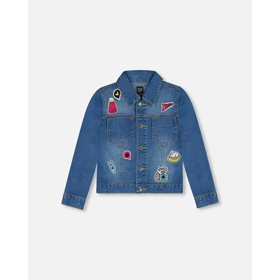 Jean Jacket With Funny Patches