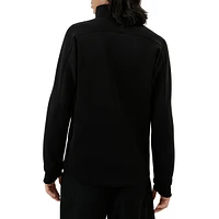 Datahari Mockneck Shoulder-Zip Sweatshirt