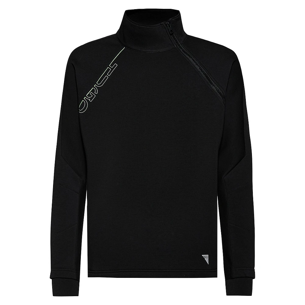 Datahari Mockneck Shoulder-Zip Sweatshirt