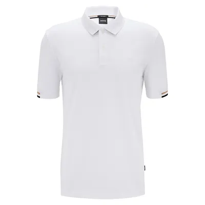 Slim-Fit Stripe-Trim Polo Shirt